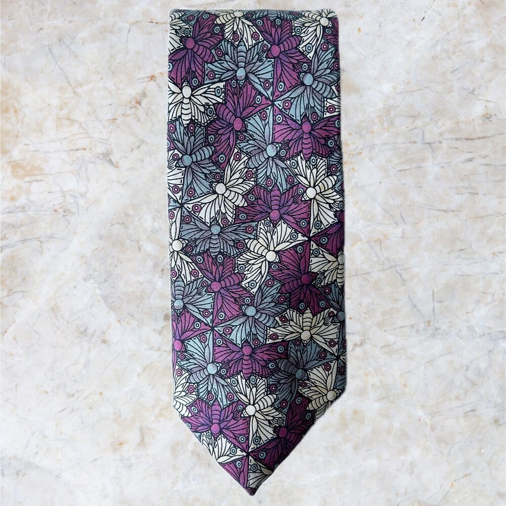 MC Escher Dragonfly Design The Boxelder Company Men's Silk Neck Tie